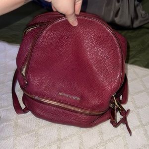 Michael Kors Back Pack Purse Red